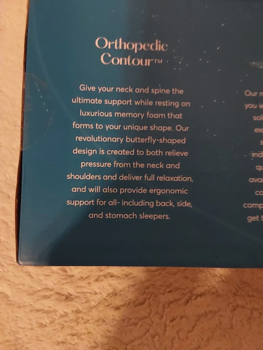 🌺 NIB Sutera Orthopedic Contour Pillow & Case